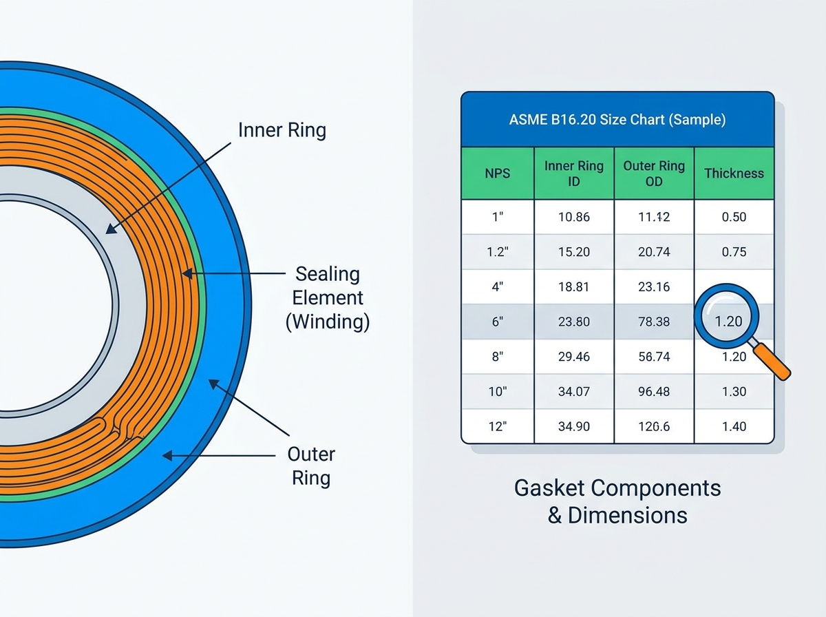 واشر مارپیچی ASME B16.20