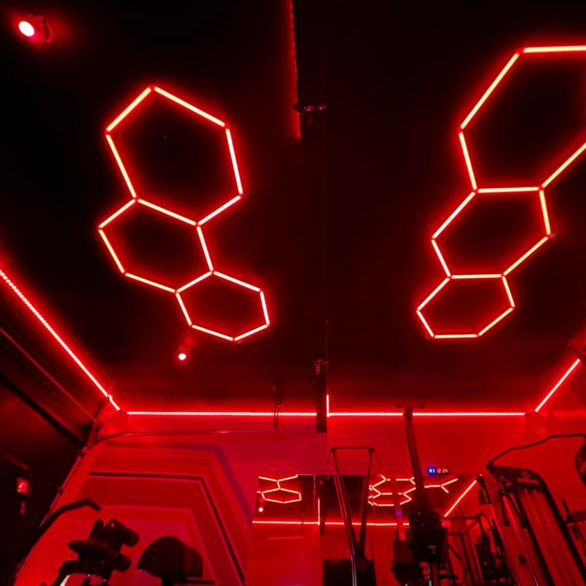 Kommerzielle RGB-Hexagon-Beleuchtungsinstallation