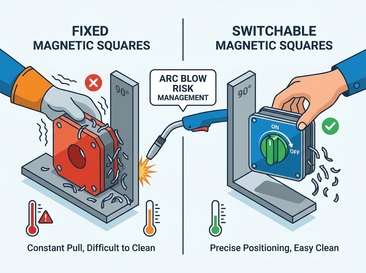 Magnetick&yacute; čtverec použ&iacute;van&yacute; při v&yacute;robě kovů
