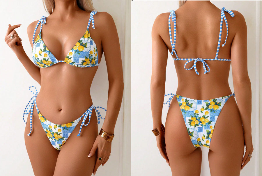 Lemon bikini swimwear-top-bottom