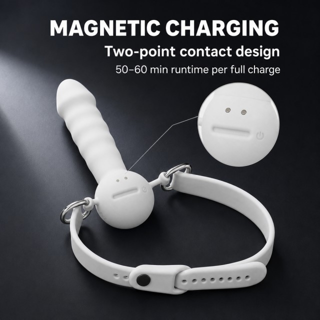 Vibrating Mouth Gag with Wand For Couples,Lovers