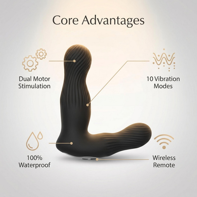 Vibrador de dupla tor&ccedil;&atilde;o vest&iacute;vel