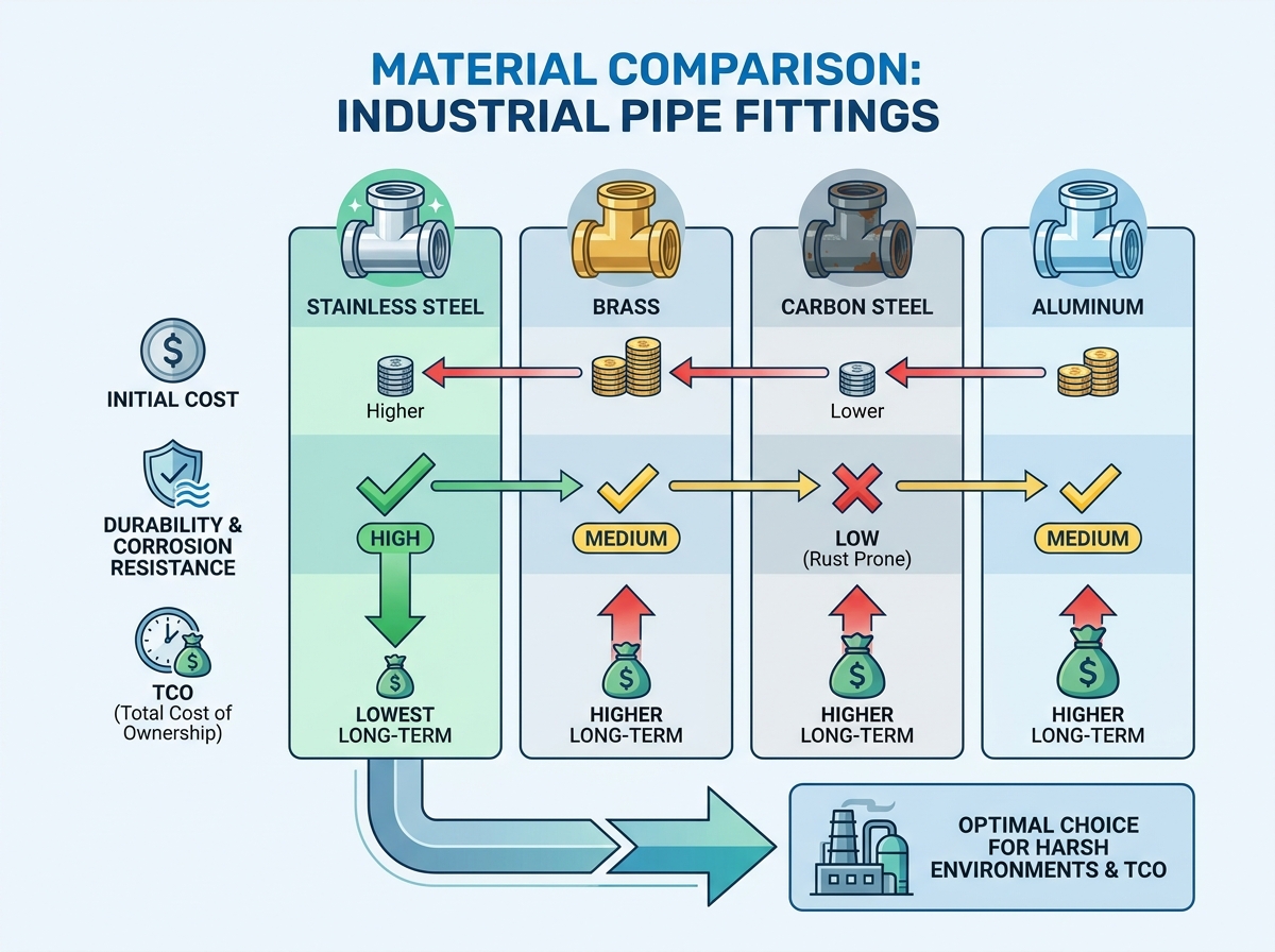 Industrielle Edelstahlrohrverschraubungen