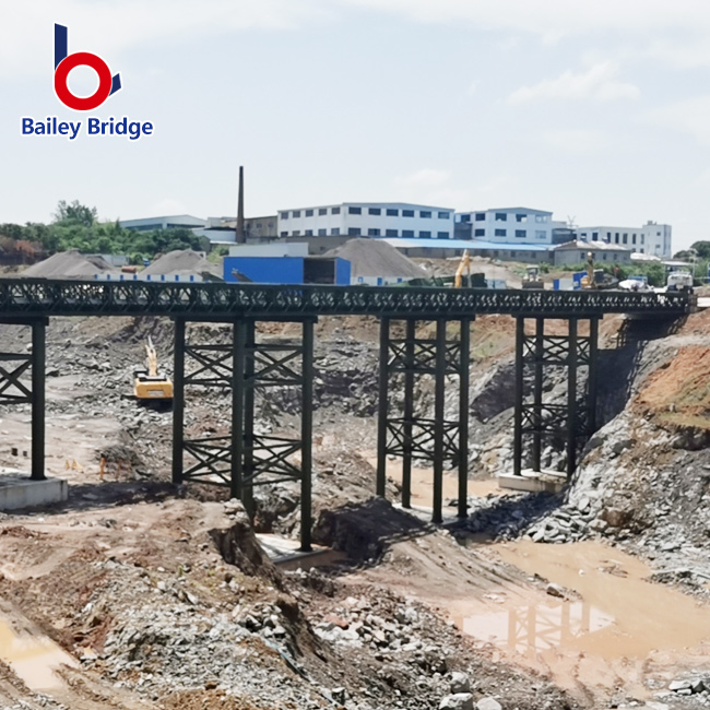 Site d'installation du pont Compact 200 Bailey
